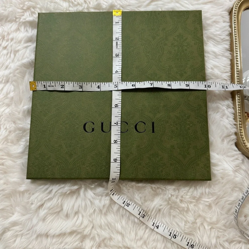 Authentic Gucci Empty Green Gift Box | Luxury Designer Packaging 10x10